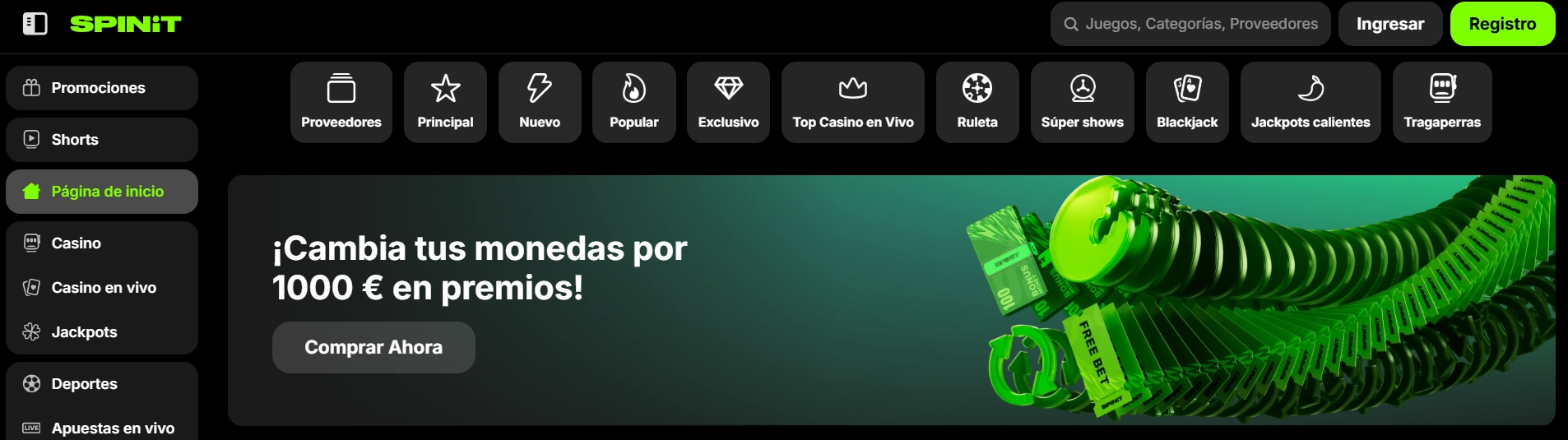 Bono de Spinit Casino - Aprovecha ofertas exclusivas