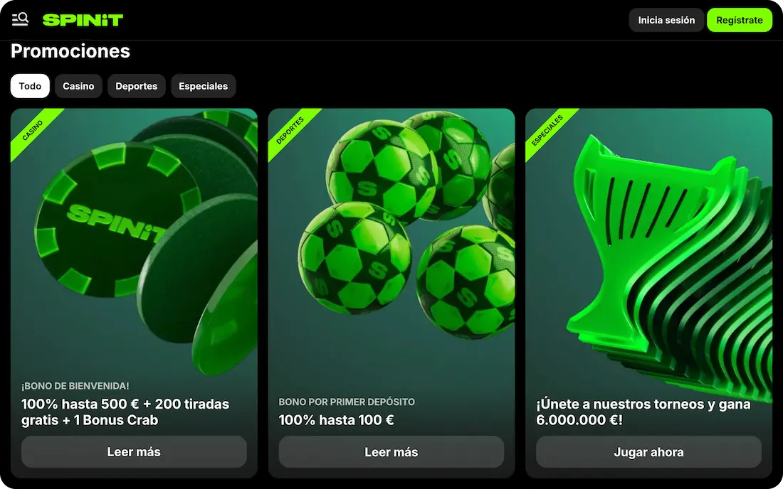 bonos del casino spinit